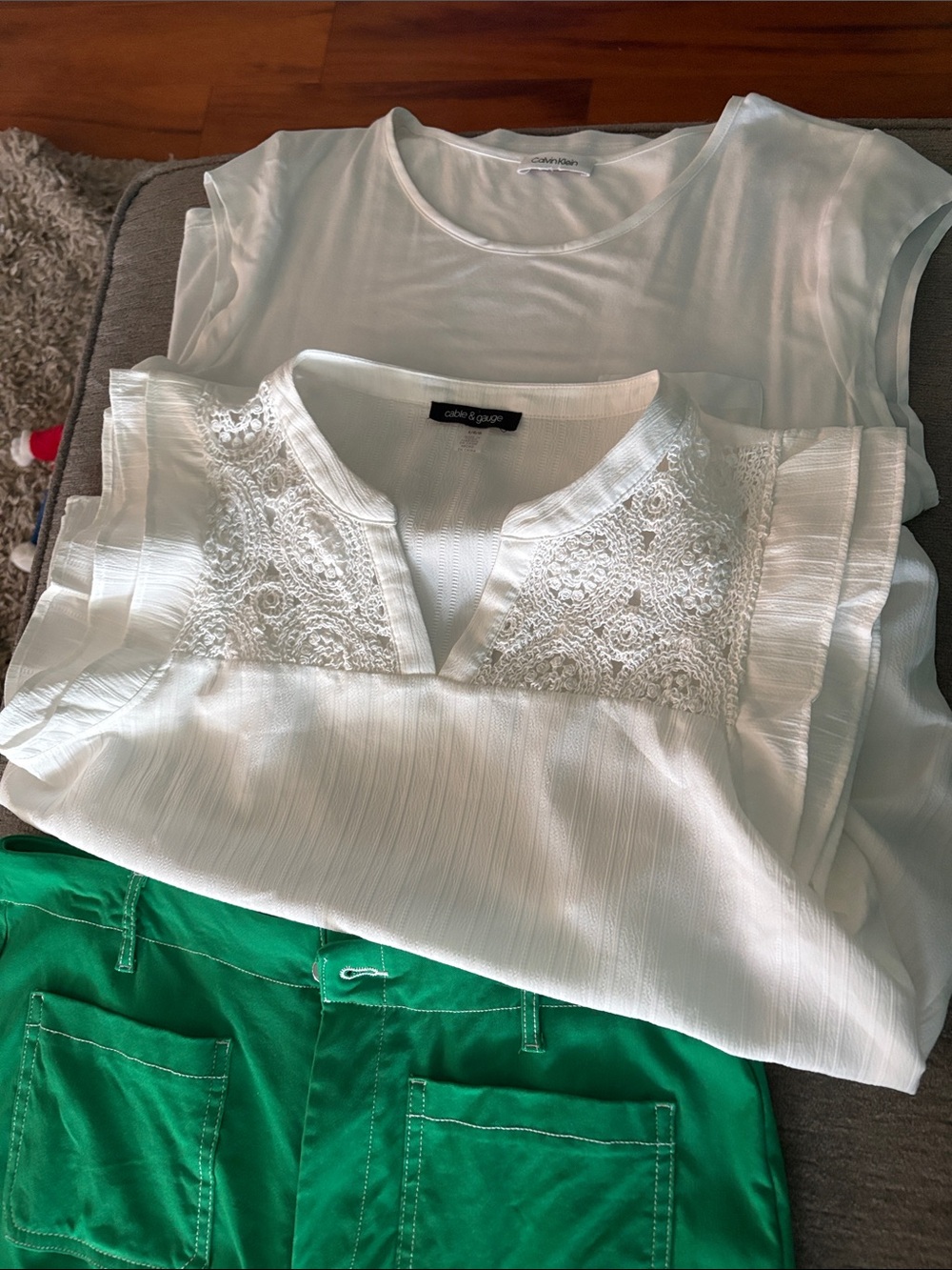 Jules & Leopold Bright Green Wide-Leg Pants - Picture 3 of 11